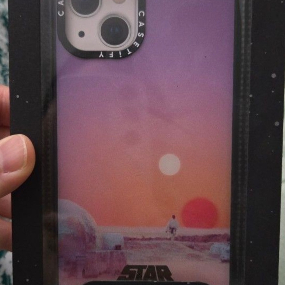 Star Wars Sunset Phone Case - Pink and Black